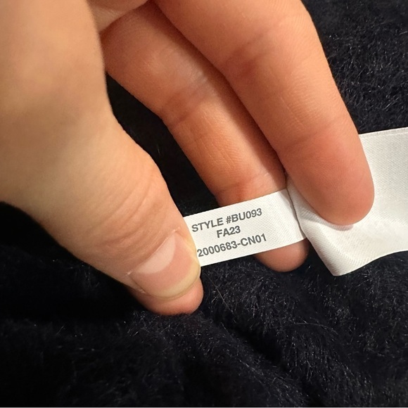 NWOT j crew girls navy blue fuzzy sweater dress - Picture 3 of 3